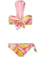 Emilio Pucci Rivera Print Halterneck Bikini - Pink