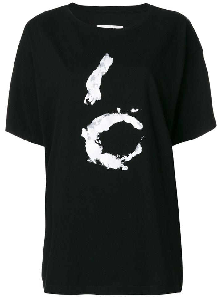 Mm6 Maison Margiela Printed T-shirt - Black