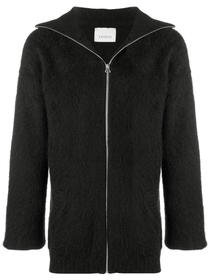 Laneus Zipped-up Cardigan - Black