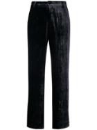 F.r.s For Restless Sleepers Velvet Pinstripe Trousers - Blue