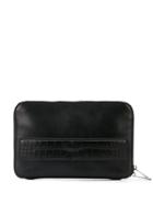 Bottega Veneta Crocodile-effect Strap Document Holder - Black