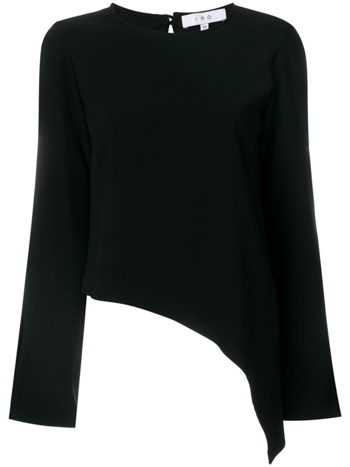 Iro Asymmetric Hem Blouse - Black