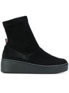 Robert Clergerie Platform Ankle Boots - Black