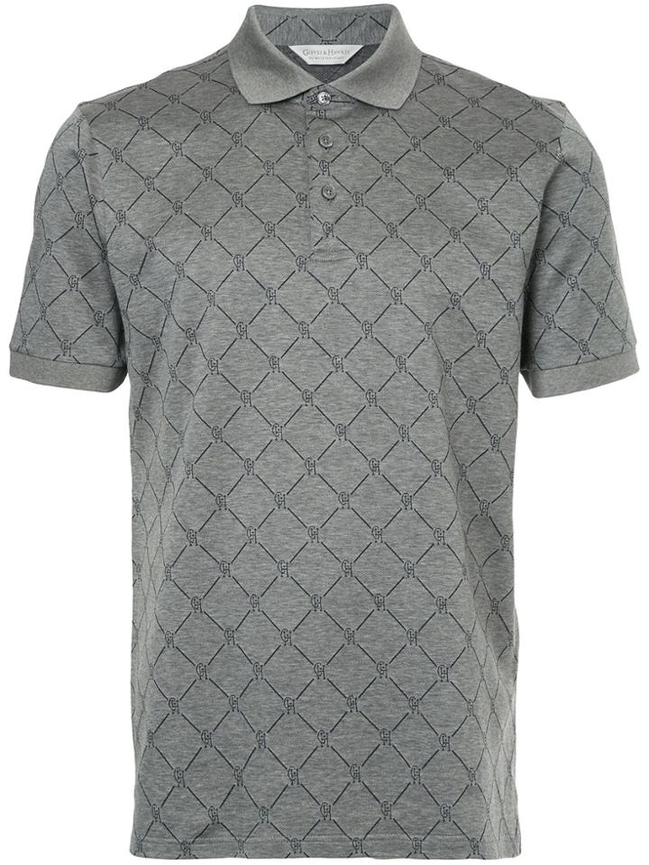Gieves & Hawkes Embroidered Polo Top - Grey