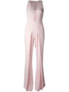 Giamba Embroidered Detail Wide Leg Jumpsuit