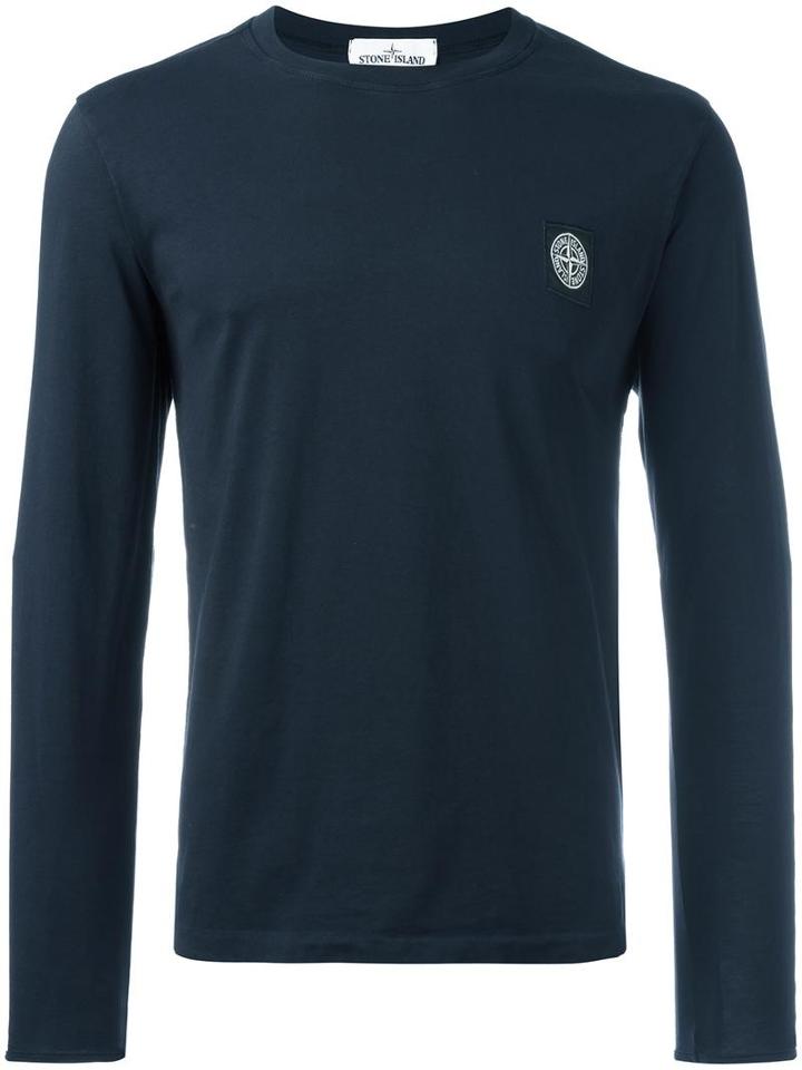 Stone Island - Round Neck Sweatshirt - Men - Cotton - Xl, Blue, Cotton