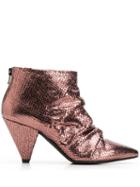 Marc Ellis Snakeskin Effect Ankle Boots - Metallic