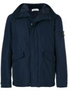 Stone Island Hooded Windbreaker Jacket - Blue