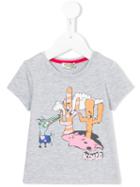 Kenzo Kids Cartoon Logo T-shirt, Toddler Girl's, Size: 36 Mth, Grey