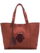 Tila March Leather Trim Tote - Red