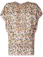 Chloé Floral Print Blouse - Nude & Neutrals