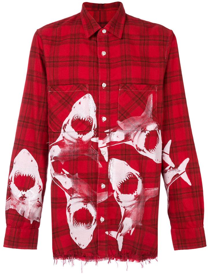 Amiri Checked Abstract Patterned Shirt - Red
