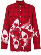 Amiri Checked Abstract Patterned Shirt - Red