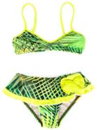 Lygia E Nanny Kids Printed Bikini Set, Girl's, Size: 10 Yrs, Green