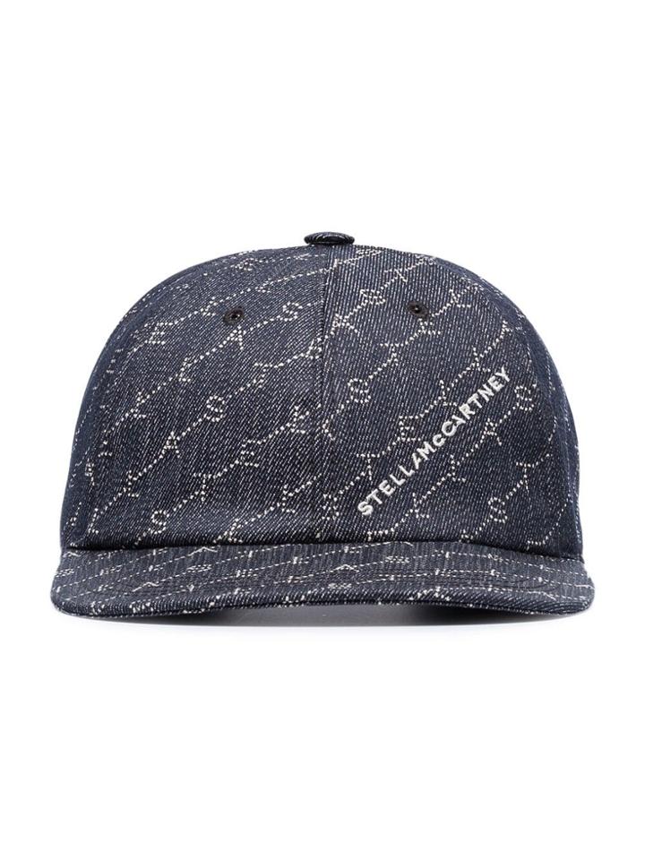 Stella Mccartney Monogram Logo Baseball Cap - Blue