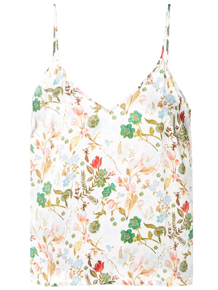 Tonello Floral Print Vest Top - White