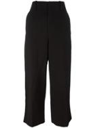 Vince Wide Leg Cropped Trousers - Black