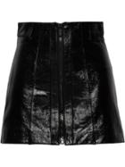 Miu Miu Zip-front A-line Mini Skirt - Black