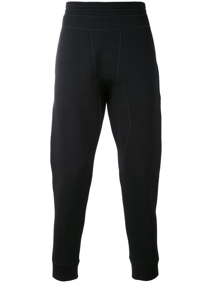 Neil Barrett - Cropped Track Pants - Men - Cotton/spandex/elastane/lyocell/viscose - M, Black, Cotton/spandex/elastane/lyocell/viscose