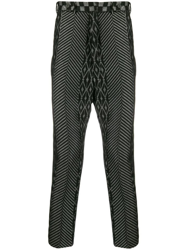 Haider Ackermann Cropped Low Crotch Trousers - Grey