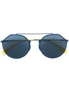 Fendi Eyewear Hexagon Sunglasses - Blue