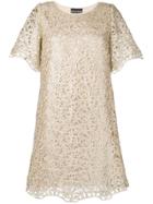 Boutique Moschino Short Lace Dress - Gold