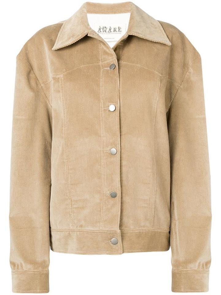 A.w.a.k.e. Mode Corduroy Oversized Jacket - Brown