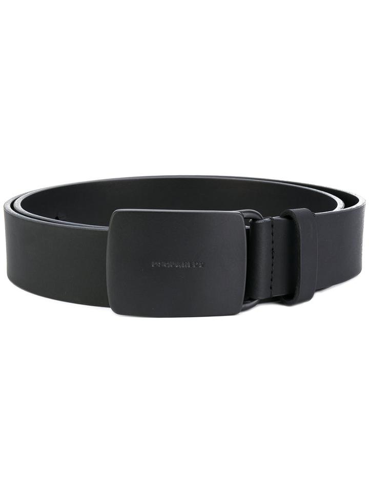Dsquared2 - Square Logo Buckle Belt - Men - Bos Taurus - 100, Black, Bos Taurus