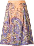 Etro Floral Print Skirt, Women's, Size: 42, Pink/purple, Silk/viscose