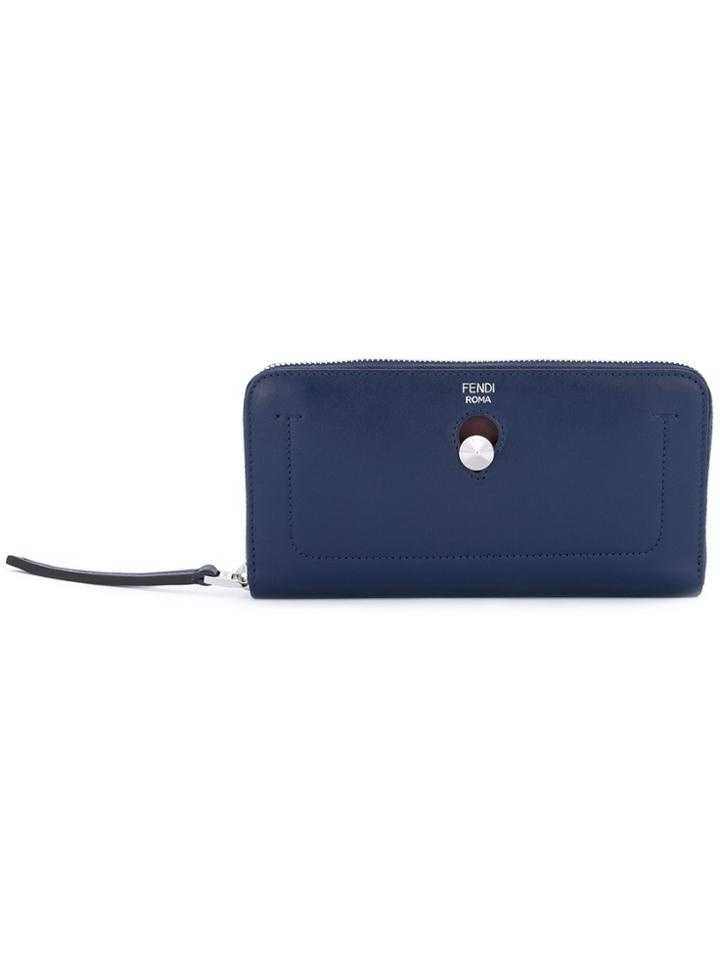 Fendi Zip-around Wallet - Blue