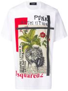 Dsquared2 Punk Revolution Print T-shirt - White