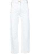 Lemaire Twisted Denim Pants, Women's, Size: 40, White, Cotton