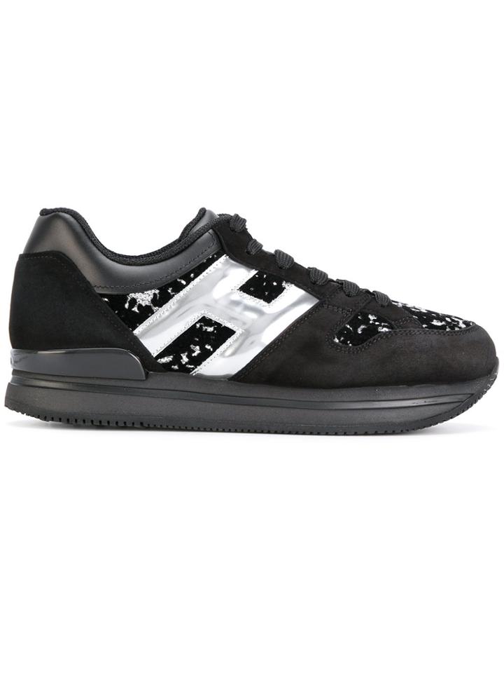 Hogan Panelled Sneakers - Black