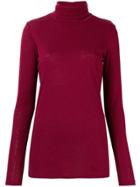 Majestic Filatures Turtleneck Fitted Top - Red