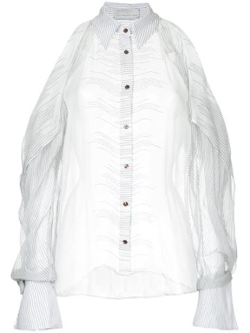 Juan Hernandez Daels Sheer Blouse - White