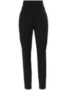 Alexandre Vauthier High Waisted Wool Blend Trousers - Black