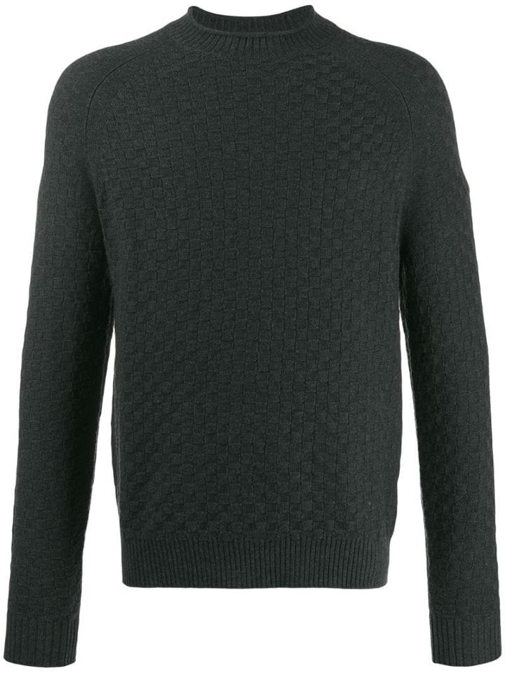 Rrd Basket Knit Jumper - Grey