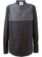 Lost & Found Rooms Panelled Band Collar Shirt