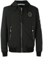Philipp Plein - Quilted Hooded Jacket - Men - Cotton/nylon/polyester/spandex/elastane - L, Black, Cotton/nylon/polyester/spandex/elastane
