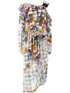 Preen By Thornton Bregazzi Asymmetric Printed Dress - Multicolour