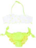 Mc2 Saint Barth Kids - Ruffled Bikini - Kids - Spandex/elastane/polyimide - 14 Yrs, Yellow/orange