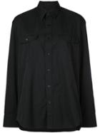Wardrobe. Nyc Tailored Poplin Shirt - Black