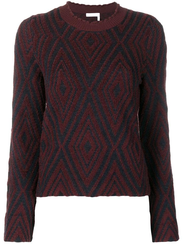 See By Chloé Frilly-neck Sweater - Red