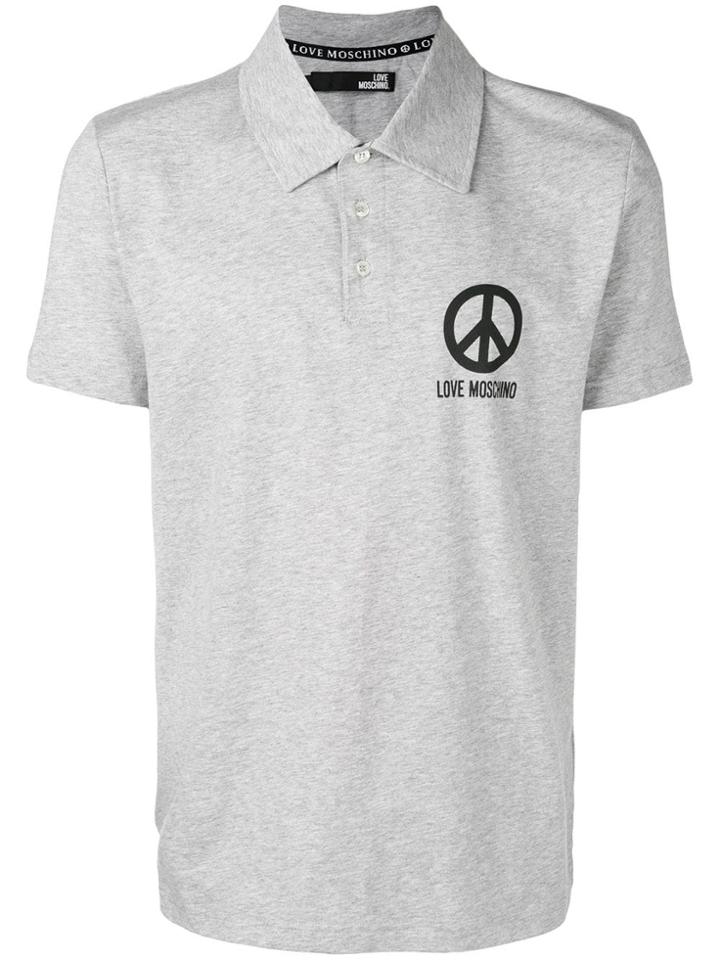 Love Moschino Logo Polo T-shirt - Grey