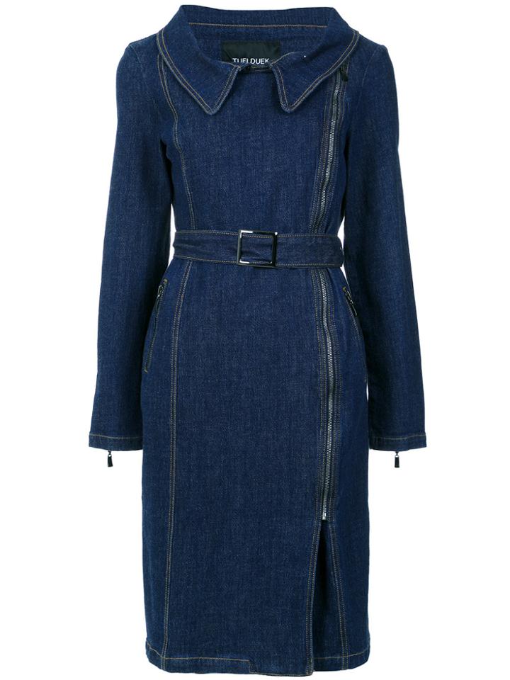 Tufi Duek Belted Denim Dress - Blue