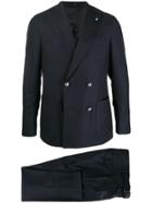 Lardini Double Breasted Two-piece Suit - Blue