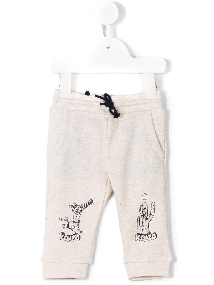 Kenzo Kids Dancing Cactus Tracksuit Bottoms, Toddler Boy's, Size: 12 Mth, Nude/neutrals