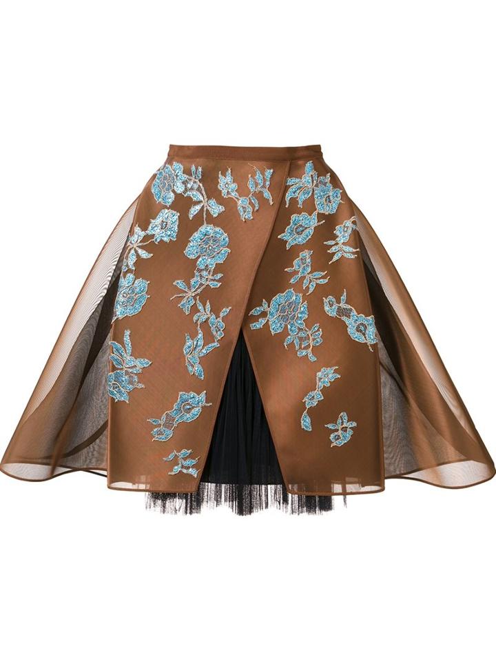 Delpozo Crinoline Lace Skirt
