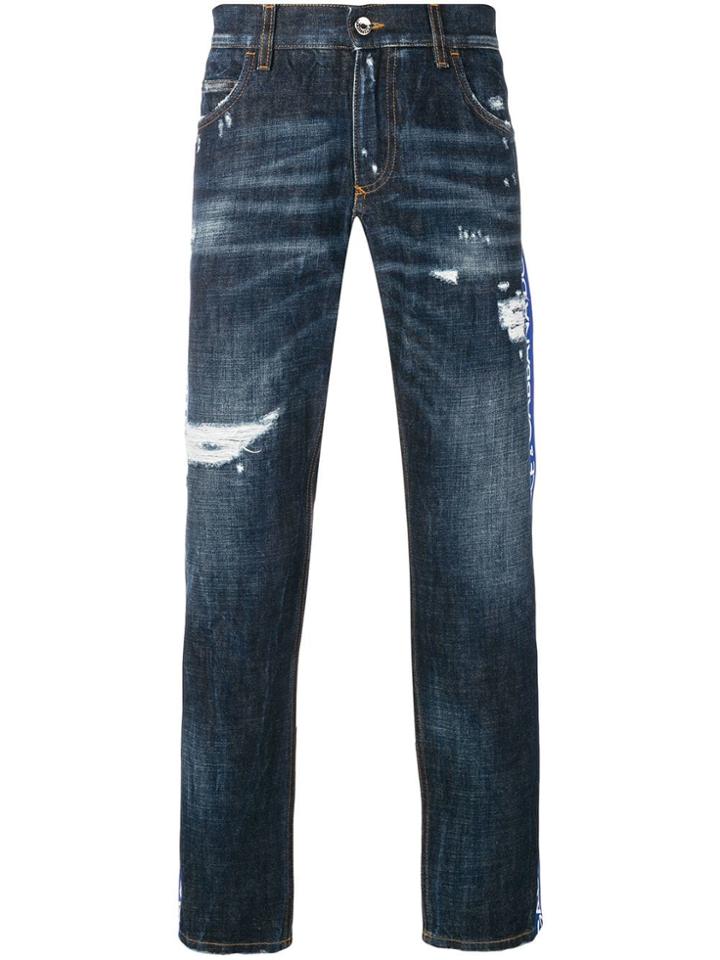 Dolce & Gabbana Logo Band Jeans - Blue