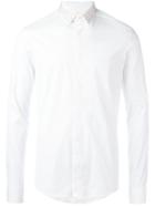 Les Hommes Studded Collar Shirt, Men's, Size: 52, White, Cotton/spandex/elastane